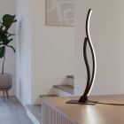 Sort design bordlampe stål, Tevin, 12W, 4000K LED, med brytare