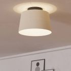 Sort modern loftlampe stof, Siham