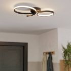 Sort modern loftlampe aluminium, Thekla, 21W, 3000K LED