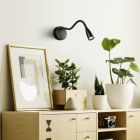 Sort væglampe plast, Obbe, 3,8W, 3000K LED, med brytare