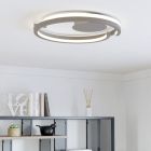 Brun modern plafond plast, Madhvi, 20W, varm til kold hvid justerbar LED, med fjärrkontroll