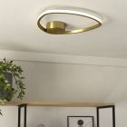 Guld design loftlampe aluminium, Minouche, 9,7W, white switch LED