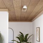 Hvid design loftlampe stål, Constance, 24W, white switch LED