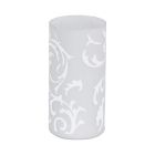 Hvid design bordlampe glas, Basken, med brytare