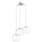 Krom design pendler lampe glas, Silvijn