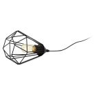 Sort industri bordlampe metal, Costel, med brytare