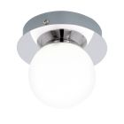 Krom modern loftlampe glas, Escha, 3W, 3000K LED, IP44