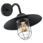 Sort udendørslampe stål, Alyena, IP44