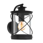 Sort udendørslampe plast, Alisia, IP44