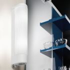 Hvid spejllampe glas, Amrita, med brytare