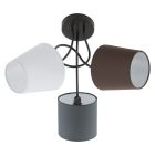 Hvid retro loftlampe stof, Anina
