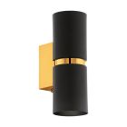 Guld design up down væglampe metal, Annely