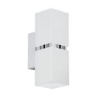 Krom design up down væglampe metal, Annely