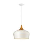 Creme modern pendler lampe træ, Annemarije