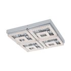 Krom modern loftlampe plast, Arjo, 48W, 3000K LED