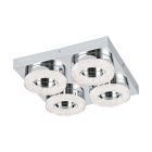Krom modern væglampe plast, Arjo, 4W, 3000K LED