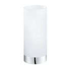 Krom modern bordlampe glas, Asiye, med brytare