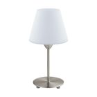 Nikkel modern bordlampe glas, Asiye, med brytare