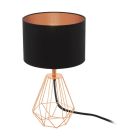 Kobber design bordlampe stof, Acri, med brytare