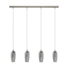 Nikkel design pendler lampe glas, Olcay