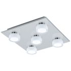 Krom modern loftlampe plast, Busra, 7W, 3000K LED, IP44