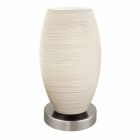 Nikkel design bordlampe stål, Angelino, med brytare