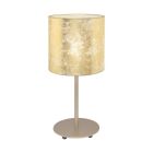 Beige modern bordlampe metal, Megan, med brytare