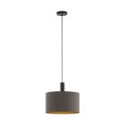Brun modern pendler lampe stof, Mies