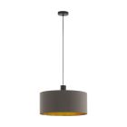 Brun modern pendler lampe stof, Mies