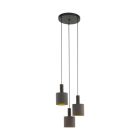 Brun modern pendler lampe stof, Mies