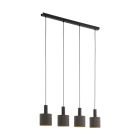 Brun modern pendler lampe stof, Mies