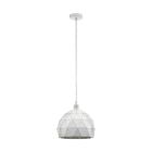Hvid modern pendler lampe stål, Silva
