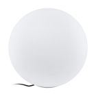 Hvid modern udendørslampe plast, Jovana, IP65, med brytare