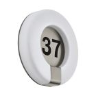 Hvid husnummer med lys plast, Evin, 15W, varm til kold hvid justerbar LED, IP44, med fjärrkontroll