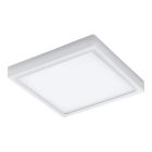 Hvid modern udendørslampe aluminium, Evi, 22W, varm til kold hvid justerbar LED, IP44, med fjärrkontroll