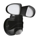 Sort udendørs væglampe med bevægelsessensor plast, Joselien, 6W, 5000K LED, IP44