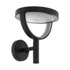 Sort modern udendørslampe aluminium, Funs, 15W, varm til kold hvid justerbar LED, IP44