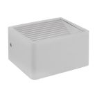 Hvid modern udendørslampe aluminium, Nicoliene, 6W, 3000K LED, IP65