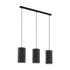 Sort modern pendler lampe stål, Simona