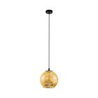 Guld design pendler lampe glas, Gaston