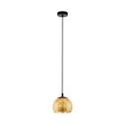 Guld design pendler lampe glas, Gaston