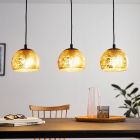 Guld design pendler lampe glas, Gaston