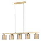 Træ pendler lampe rav, Magali