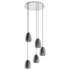 Krom design pendler lampe glas, Fredericus