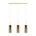 Guld design pendler lampe glas, Tino