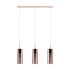 Kobber design pendler lampe glas, Tino