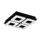 Sort design plafond stål, Arjo, 4W, 3000K LED