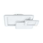 Krom modern plafond stål, Everdina, 12W, justerbar lysfarve LED