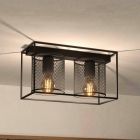 Sort industri loftlampe aluminium, Thiemo