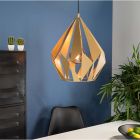 Guld industri pendler lampe aluminium, Acri